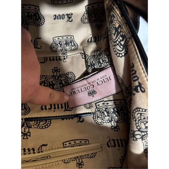 Vintage y2k pink velour juicy couture backpack main image 8